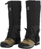 Gaiters for Hiking Waterproof, Leg Gaiters with Upgraded Zipper Design, Lightweight Shoe Gaiters for Men Women, Dirt-Proof Ripstop Hiking Gaiters, Breathable Boot Gators for Hunting