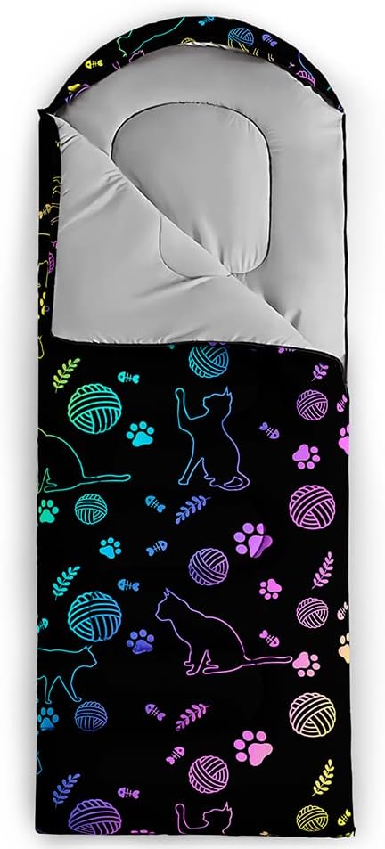 QOOMO Camping Sleeping Bags,3 Season Warm & Cool Weather,Lightweight,Waterproof Sleeping Bags for Adults & Kids,Traveling,and Outdoors,Camping Gear Equipment