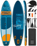 11’×34"×6" Extra Wide Inflatable Stand Up Paddle Board, Sup Board with Removable Fins, Backpack, Floating Paddle, Safety Leash, Floating Phone Case for Adults & Youth of All Skill Levels