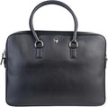 REV_UP! Premium Leather Business Briefcase, Executive Laptop Bag with Dual Handles, Professional Office Document Carrier