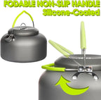 Gutsdoor Outdoor Camping Kettle for Boiling Water, 1.1L Aluminum Camping Tea Kettle, Portable Lightweight Teapot Coffee Pot for Camping Backpacking