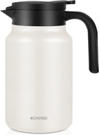 51Oz Thermal Coffee Carafes For Keeping Hot/Cold, Stainless Steel Coffee Carafe, Dustproof Insulated Water Carafe for Party/Home, Cream