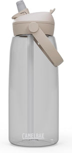 CamelBak Thrive Flip Straw 32oz Water Bottle with Tritan Renew – Easy Carry - Straw Top, Clear