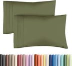 King Standard Pillow Cases Set of 2 - Soft Hotel Quality Pillowcase Covers - Comfy Bedding for Women, Men, Kids & Teens - Machine Washable Pillow Protectors - 2 Piece Set - King Standard Sage Green