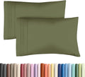 Standard Pillow Cases Set of 2 - Ultra Soft Hotel Quality Pillowcase Covers - Comfy Bedding for Women, Men, Kids & Teens - Machine Washable Pillow Protectors - 2 Piece Set - Standard Size Sage Green