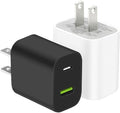 2 Pack USB C Charger Block, Dual Port Type C Wall Charger Fast Charging 20W Power Adapter Cube for iPhone 14/14 Pro/14 Pro Max/14 Plus/13/12/11, XS/XR/X, iPad, Samsung, More