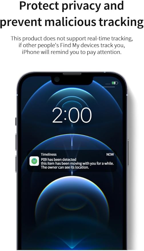 Find My Tag,Item Finder for Keys, Car, Wallet, Luggage, Bag, Pets and More, Works with Apple Find My App (iOS only), GPS Tracker for Kids (Black)