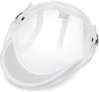 2 Pack Men's Mesh Cap Breathable Summer Newsboy Hat Adjustable Beret Ivy Cap Irish Cabbie Driving Hunting Hats