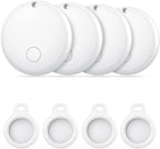 Android Air Tracker 4 Pack, Bluetooth Tracker Tags, Work with Google Find My Device App (Android Only), Smart Tags for Luggage, Wallet, Vehicles, Keys (Not for iOS)