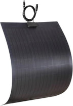 LensunSolar 80W 12V Flexible Solar Panel ETFE Black Thin, Monocrystalline High Efficiency, Slim Flexible PERC Mono Solar Cells 12 Volt for Battery Charge Marine RV Campers Boats Camping Generator