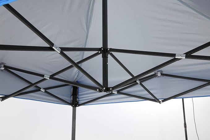 COBIZI 6.6x6.6 Pop Up Canopy Without Sidewall,Heavy Duty Canopy UPF 50+ All Season Wind Waterproof Commercial Outdoor Party Tents for Parties Canopy Gazebo with Storage Bag(6.6 x 6.6 ft White)