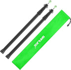 SANLIKE Telescoping Tarp Poles Tent Poles, 96" Aluminum Canopy Poles Extendable Pole for Awning Shelter Camping Hiking Backpacking, Luminous Tip Cap Design, Set of 2, Black