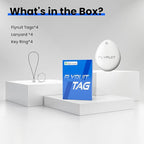 Air Tracker Tags-4 Pack for Apple Find My (iOS Only), Official MFi Certified, Smart Bluetooth Key Finder, Tracking Device for iPhone, Mini Finder Locator for Luggage, Backpack, Wallet, Bags, eBike
