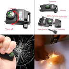 5/8 Inch Compass Flint Scraper Fire Starter Whistle Buckle Paracord Bracelet Outdoor Camping Emergency Survival Travel Kits