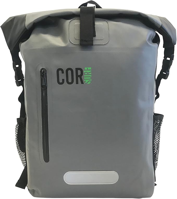COR Surf Waterproof Heavy Duty Backpack And Dry Bag Pack For Swimming, Boating Or Kayaking, Roll-top Design With Sonically Welded Seams And Padded Laptop Sleeve (25L, 18 x 13 x 7 Inches)