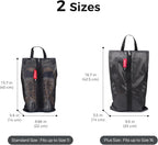 pack all Shoe Bag for Travel, Water-Resistant Shoe Pouch for Gym, Odor-Resistant Soccer Cleats Bag for Sport (Dual Pocket Version)