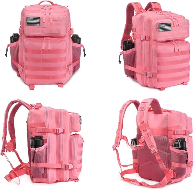 Military Tactical Backpack 45L Large Tactical Backpack for Men, Hiking Rucksack With Bottle Holder