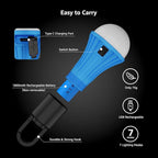 Lepro LED Rechargeable Camping Lantern, 7 White and RGB Light Modes, Camping Essentials, Hanging Light Bulbs with Clip Hook for Camping, Christmas, Decorations, Emergency, USB Cable Included, 2 Packs