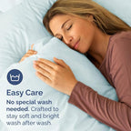 Pillowcases - Ultra Soft Hotel Quality Pillowcase Covers - Comfy, Cozy & Wrinkle Free - Shrinkage and Fade Resistant - Machine Washable Pillow Protectors - (King, Ice Blue, 4 Piece Set)