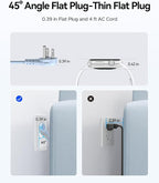 Travel Power Strip with USB C, ORICO 4 Outlets 3 USB Ports (1 USB C) with 4FT Wrapped Short Extension Cord Small Power Strip, Non Surge Protector for Travel, Cruise Ship-AP3