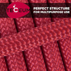 TECEUM 5/32" Paracord Rope 1000 – 1000ft / 200ft / 100ft / 50ft – Tactical Parachute Cord 4mm – 45+ Colors – Nylon String for Survival & Camping Gear – Stripe Cord for Survival – Utility Rope