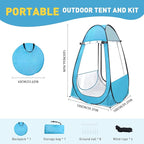 Pop Up Tent, Clear Outdoor Tents Sports Fishing, Rainproof and Windproof Beach Camping, Lightweight and Sturdy, Easy Set Up, UPF 50+ Portable Folding 39" x 64"