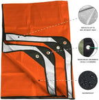 Arcturus Insulated Tarp, Reusable Heavy Duty Thermal Survival Blanket – 60x82in, Reflects 90% Body Heat, Waterproof, Windproof, 3-Layer Design, Reinforced Grommets, Orange