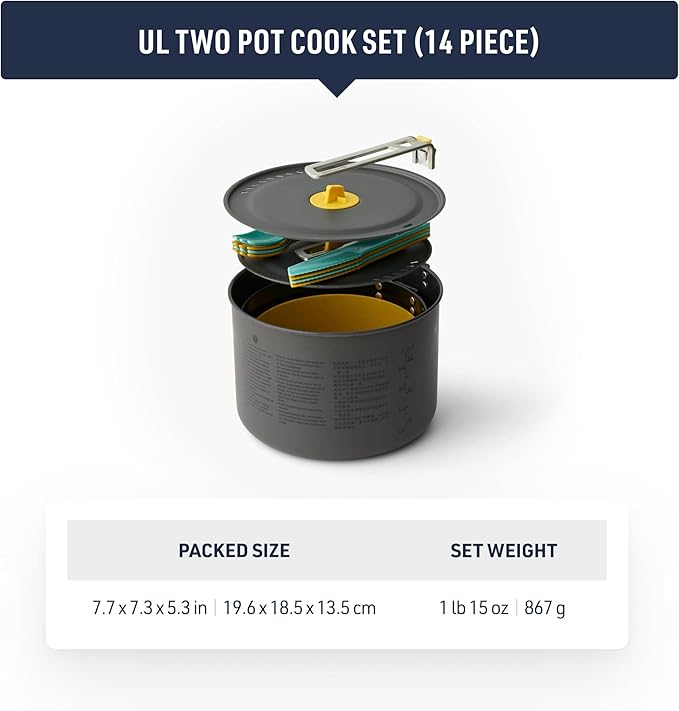Sea to Summit Frontier Ultralight Two Pot Cook Set for Camping