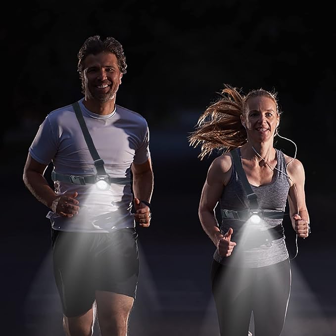 Suptig Outdoor Night Running Lights for Running Camping Hiking Jogging Outdoor Adventure- Hands-Free, Bright and Water-Resistant
