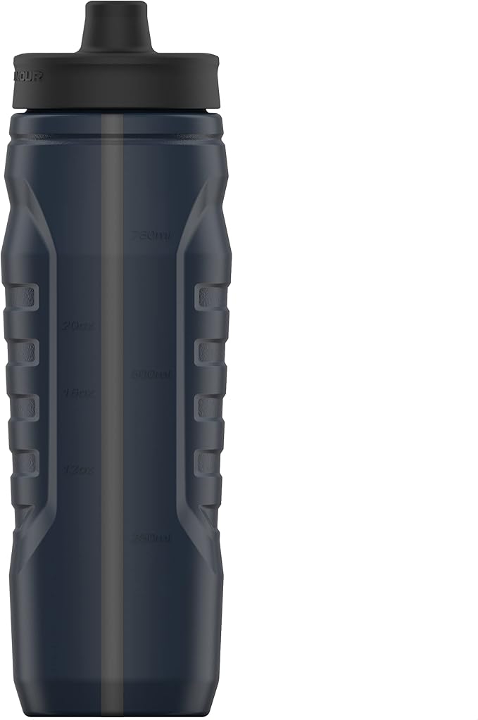 Under Armour Squeeze Water Bottles, 32 oz Water Bottles, Sideline Sports Water Bottle with Quick-Shot Lid, Quick & Easy Hydration, Gym Water Bottles, Squeeze Bottle, 1 32oz Bottle