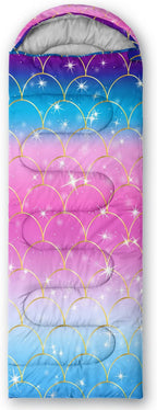 Axolotl Unicorn Sleeping Bag for Kids Boys Girls–Lightweight Warm Cold Weather Sleeping Bags,Waterproof Portable Sleeping Bag with Compression Sack for Camping Backpacking Outdoor Indoor