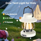 Camping Lantern for Kid Toddler Flashlight with Soft Light & Eye Protection Indoor Outdoor Hanging Tent Portable Night Light Battery Operated Sky Lanterns Rechargeable Lamp Gear Essentials Gift White