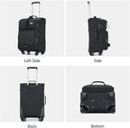 Hanke 24 inch Softside Expandable Luggage with Spinner Wheels, Medium Size Suitcase Checked Luggage Travel Luggage Rolling Suitcase,Black