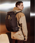 Db Journey The Hugger - Durable Travel Backpack with Laptop Compartment for Work & Gym, Luggage Backpack with Roller Bag Attachment, Full-Zip Main Compartment, 25L - Espresso