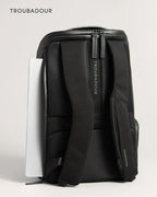 Troubadour Pioneer Backpack 3.0 - Premium Everyday Bag with Padded Laptop Section, Ventilated Shoe Compartment & Sustainable Waterproof Material - All-Day LIghtweight Comfort Design - Black