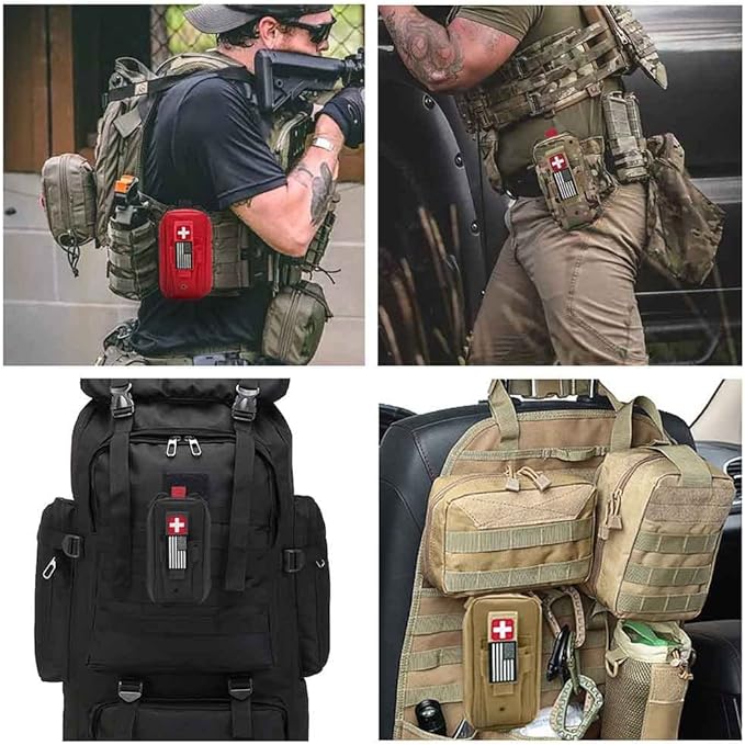 Small Ifak Trauma Kit for Duty Belt, Laser Cut Ifak Med Trauma Kit, Molle Tactical Emergency First Aid Kit Refill Supplies Insert