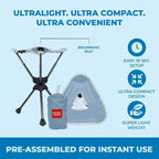 GRAND TRUNK Compass 360 UC Swivel Stool - Ultra-Compact 260lb Capacity Portable Seat for Camping, Travel & Outdoors (Storm)