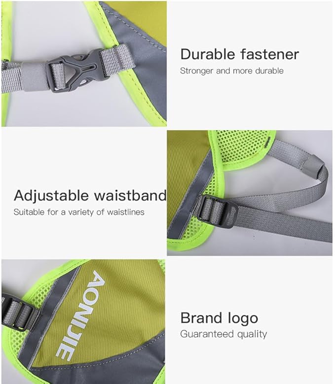 AONIJIE Reflective Running Vest Marathon Running Vest Pack Breathable for Hiking Camping Cycling Race