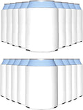 PartyPrints 200 Pack White Blank Can Cooler Sleeves, Customizable Bulk Sublimation Insulated Foam for Beer, Collapsible Plain Drink Holder, Cold Soda Insulator, 12oz Regular, 16oz Tall Cans