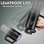 40 oz Tumbler with Handle and Straw or Convert to 40 oz Insulated Water Bottle Fits in Cup Holder. Stainless Steel Metal Water Flask with 2 Lids for Travel,Camping,Gym Sports Coffee Mug Thermal Cup