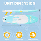 Inflatable Stand-Up Paddle Boards – Available 32"/33"/34" Widths Inflatable Paddle Board with SUP Accessories, Camera Mount, Basic All-Around SUP Board for All Skill Levels, Up to 450lbs