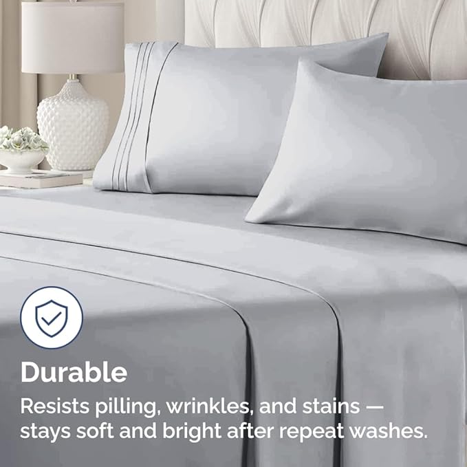 King Pillow Cases Set of 2 - Ultra Soft Hotel Quality Pillowcase Covers - Comfy Cozy Bedding for Women, Men, Kids and Teens - Machine Washable Pillow Protectors - 2 Pieces Set - King Size Steel Blue