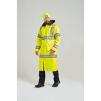 Portwest Hi-Vis Reversible Raincoat - UH447, Yellow/Black, XL