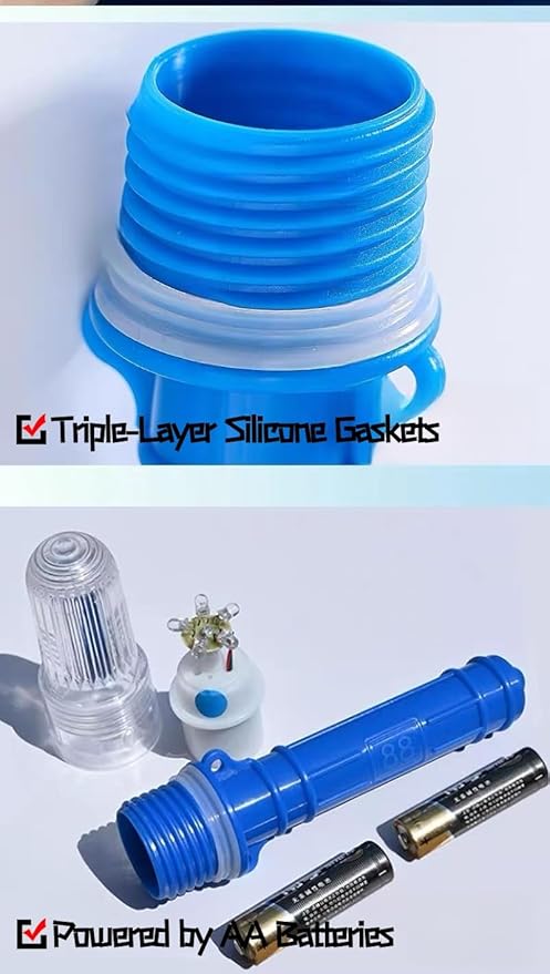 2PCS 2025 Upgraded Marine Flares Coast Guard Approved Ocean, Waterproof Marine Flares Coast Guard Approved, LED Marine Emergency Signals Fishing Boat Safety Kit, Life Raft (Blue)