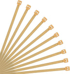 XINGO Nylon Cable Zip Ties Self Locking Plastic Wire Ties with 40 Lbs Tensile Strength for Indoor and Outdoor 12 Inch 500 Pack Gold