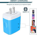USB Wall Charger, Charging Block, AILKIN 2-Pack 4.8A/5V 4 Port USB Plug Power Travel Brick Adapter for iPhone, iPad, Samsung Galaxy, Moto, Kindle Fire, Headphones, Doorbell Android Phone Box Cube