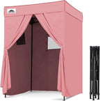 EAGLE PEAK Flex Compact 5x5 Pop-up Canopy Changing Room, Portable Privacy Dressing Room for Indoor Fashion Photoshoots, Camping, or Pool, Pink