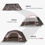 CAMPROS CP Tents for Camping 4 Person Tent Waterproof Windproof Double Layer Camping Tent, Easy Setup Dome Tent with Large Mesh Windows & Wider Door for Outdoor Camping & Hiking