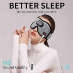 Heated Eye Mask with Bluetooth Headphones SYPVRY Wireless Sleep Eye Mask Headphones for Sleeping with Temperature & Timer Control, Warm Eye Compress USB Heated Mask for Dry Eyes Style,Grey
