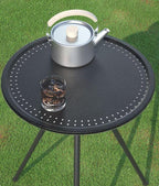 Outdoor Folding Table,Portable Table,Two-Section Adjustable Table,Camping Small Round Table